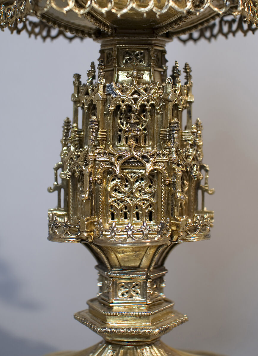 Monstrance, Silver, silver gilt, translucent and opaque enamels, rock crystal, Spanish