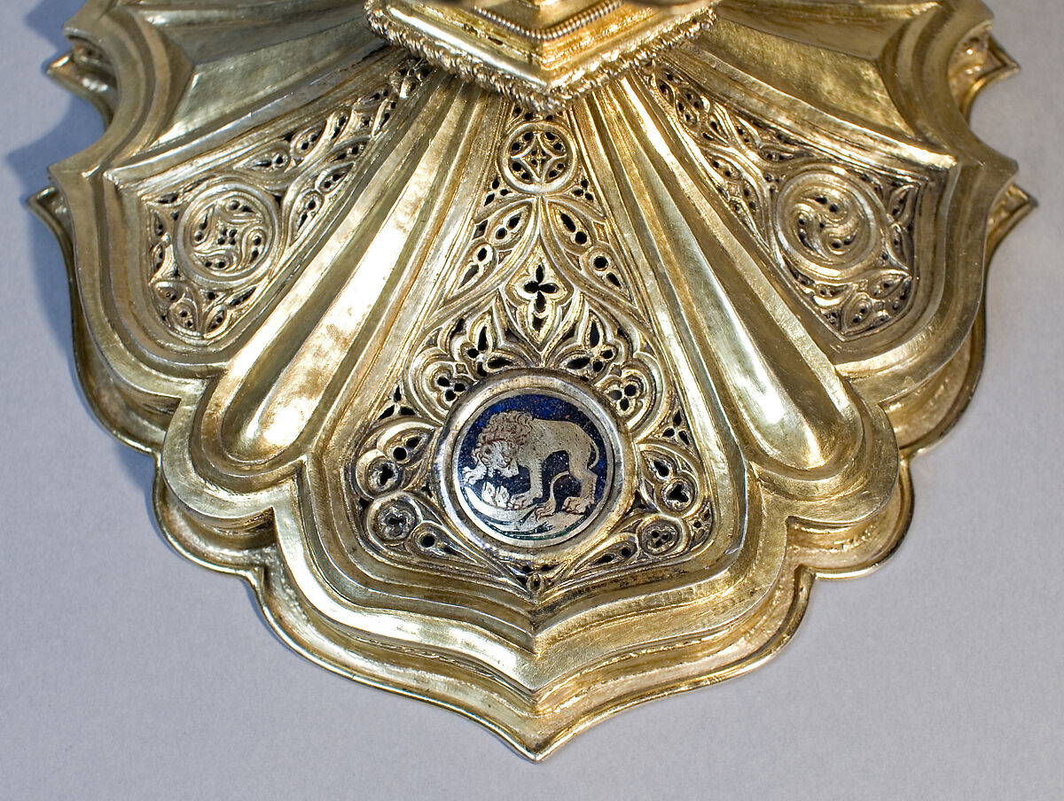 Monstrance, Silver, silver gilt, translucent and opaque enamels, rock crystal, Spanish