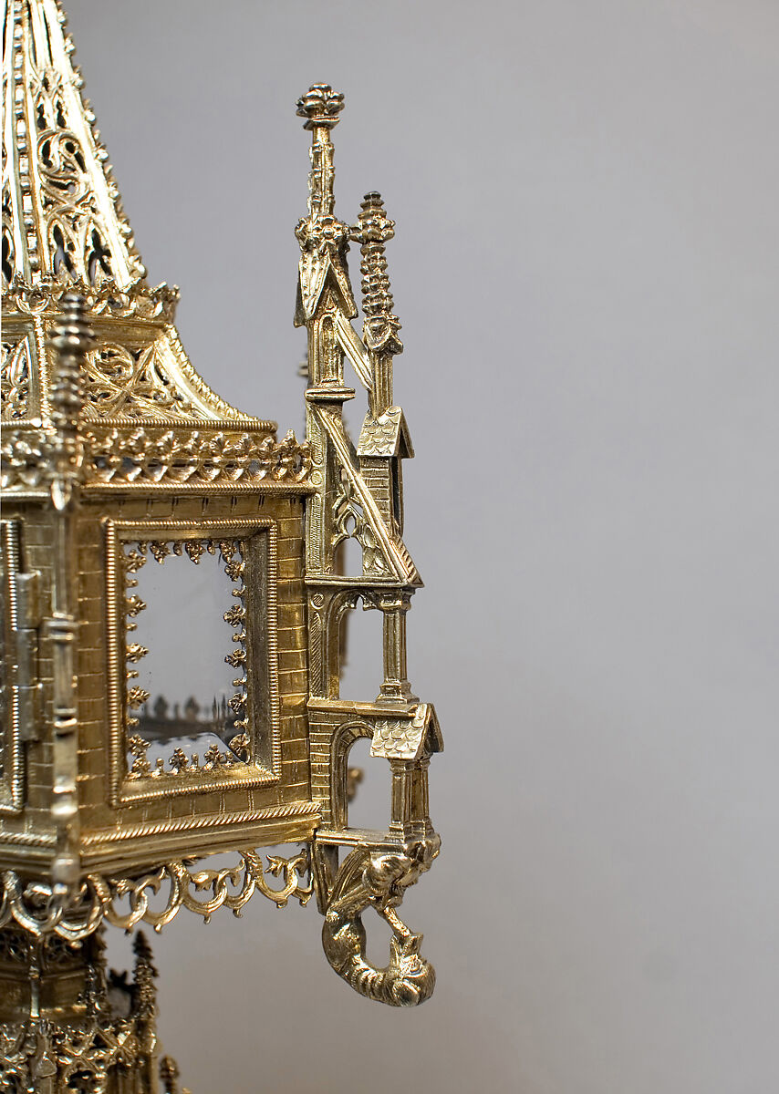 Monstrance, Silver, silver gilt, translucent and opaque enamels, rock crystal, Spanish