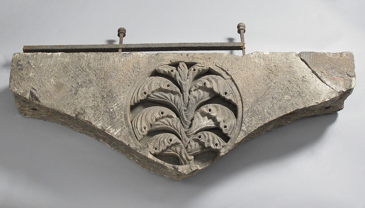 Fragment with Relief Decoration, Stone, French 