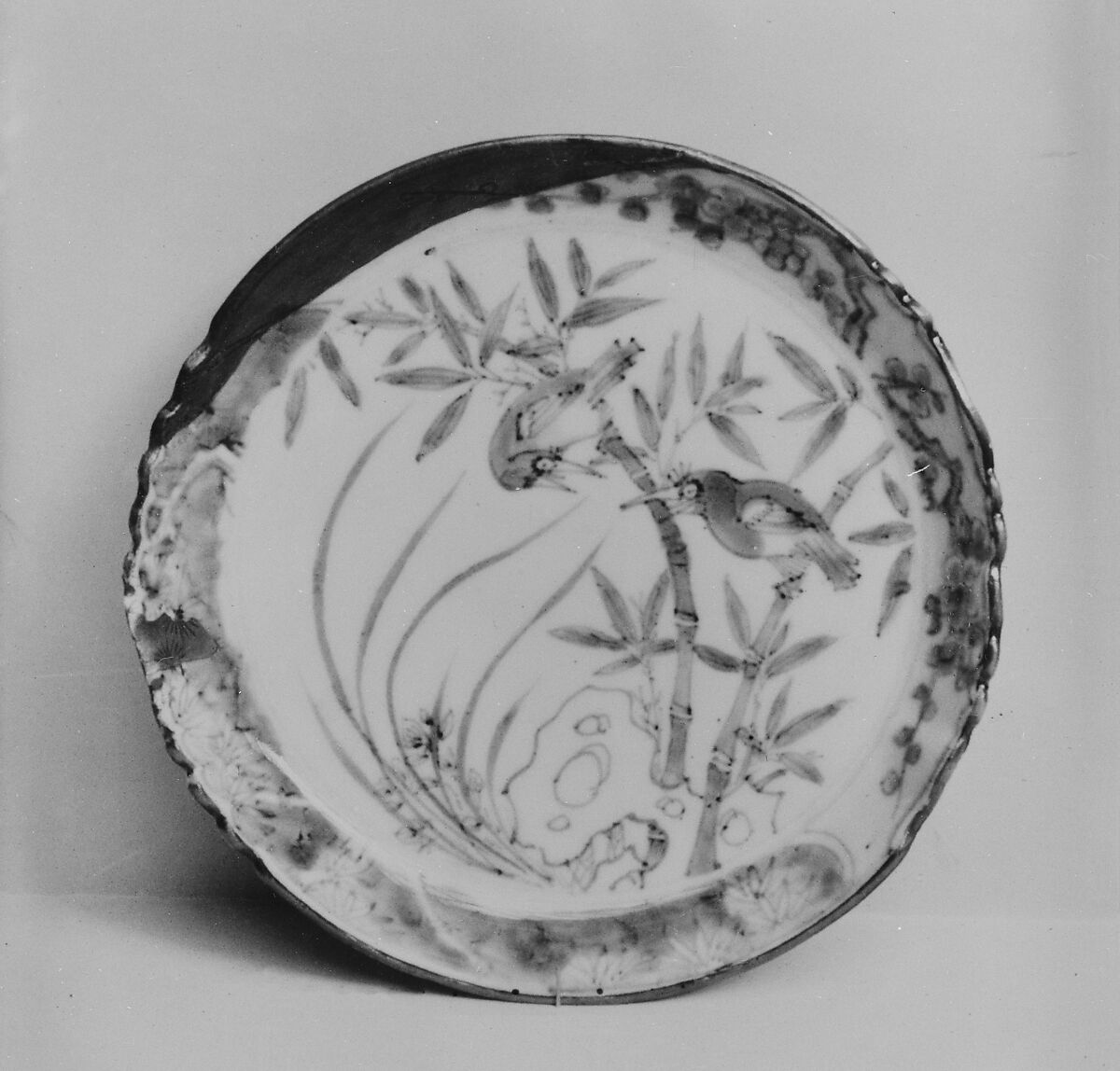 Plate, Gorodayu Shonzui (Japanese,), White porcelain decorated with blue under the glaze (Arita ware, Imari type), Japan 