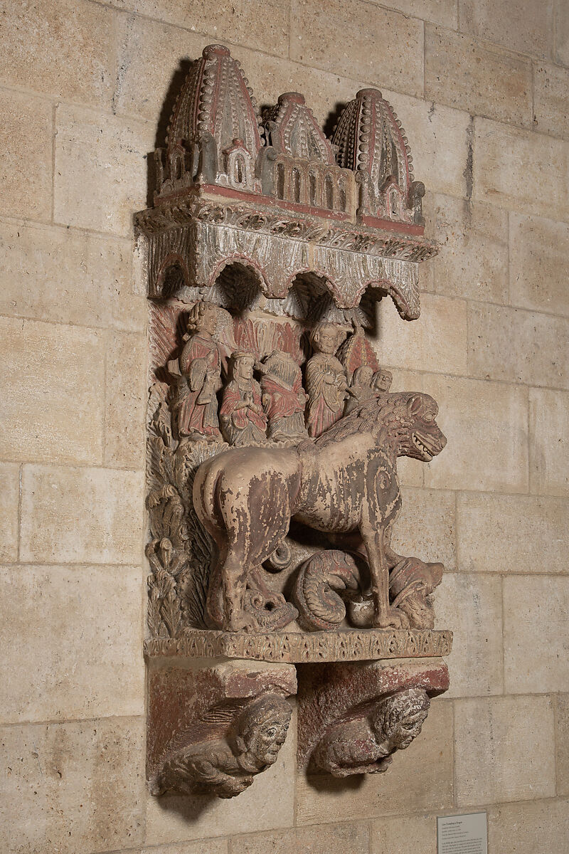 Lion Relief, Sandstone with traces of paint, Spanish