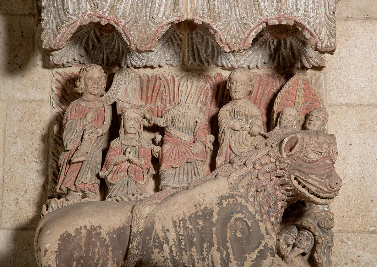 Lion Relief, Sandstone with traces of paint, Spanish