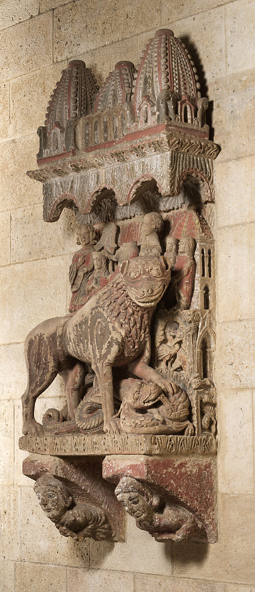 Lion Relief, Sandstone with traces of paint, Spanish