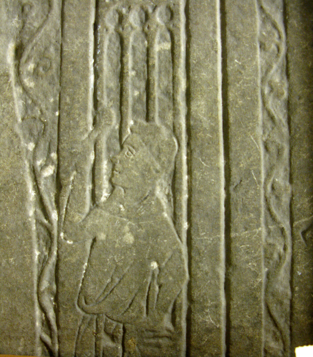 Tomb Slab, Limestone, inlaid with marble, French