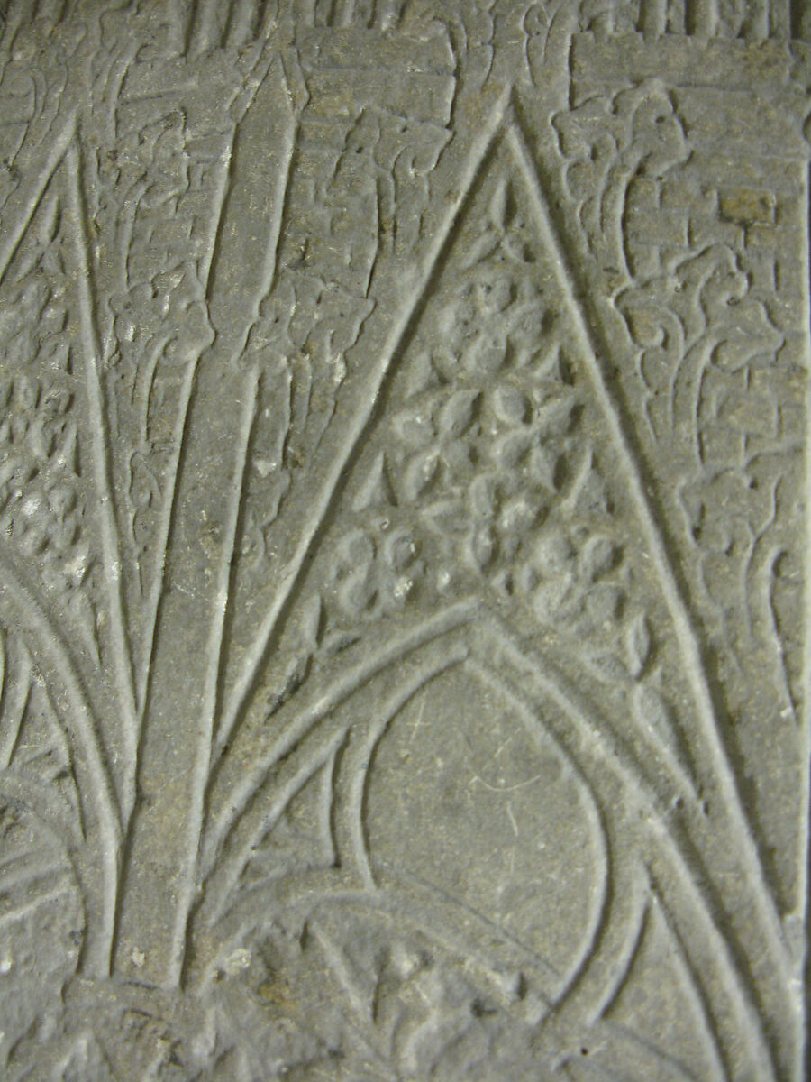 Tomb Slab, Limestone, inlaid with marble, French