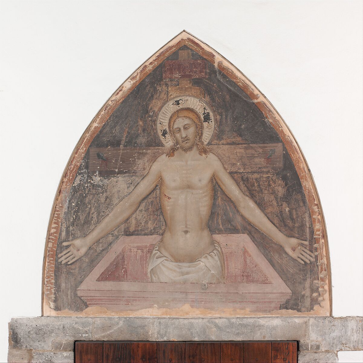 Man of Sorrows, Niccolò di Tommaso (Italian, Florence, active 1343–76), Fresco transferred to canvas, Italian 