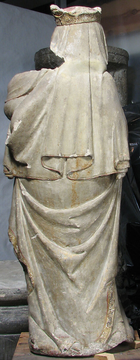 Virgin and Child, Stone, paint, and gilt, French
