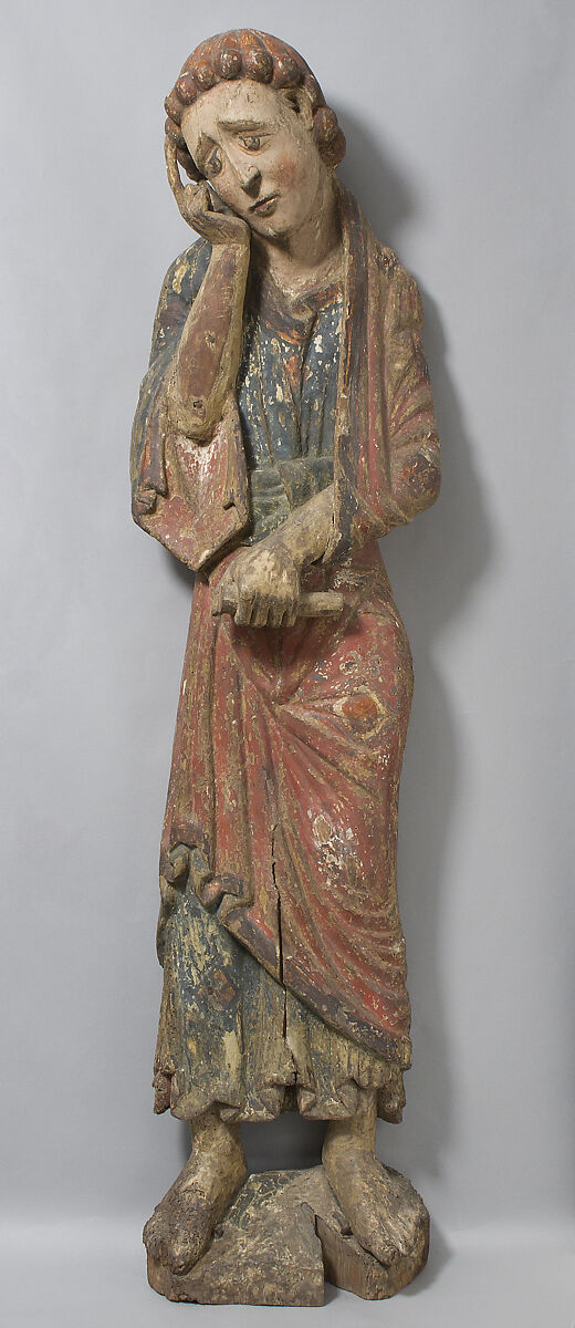 Saint John, Wood, polychromy, gilt, Spanish 