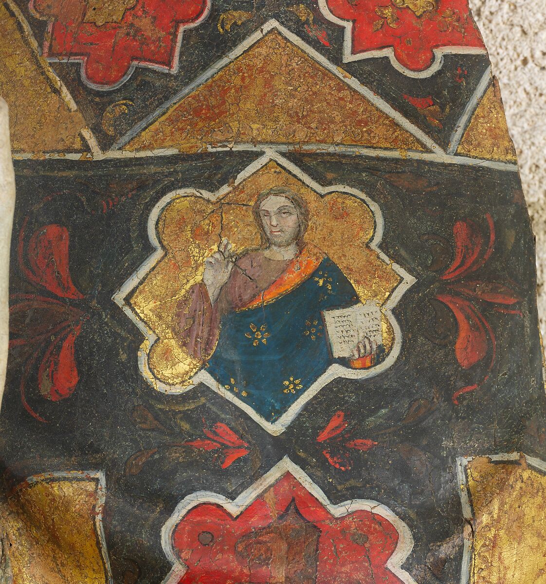 Blessing Bishop (Saint Nicholas of Bari), Poplar, with paint and gilding, Italian