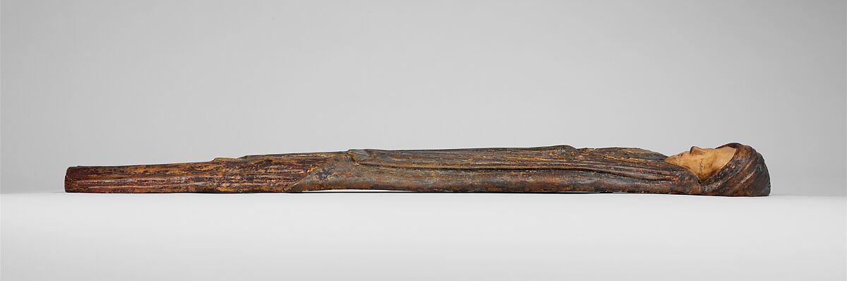 Mourning Virgin, Poplar covered with canvas, gesso,and  tin foil; oil glazes, Italian