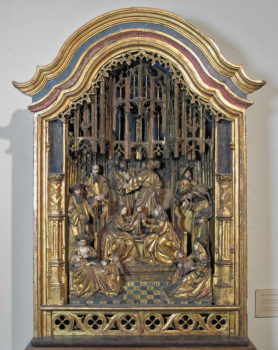 Shrine of Saint Anne and the Holy Kinship, Wood, paint, gilt, South Netherlandish 