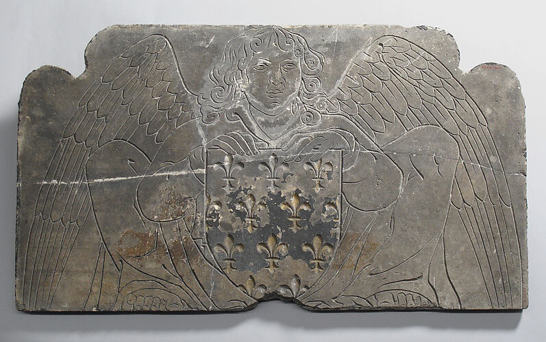 Tomb Slab with an Angel and Coat of Arms