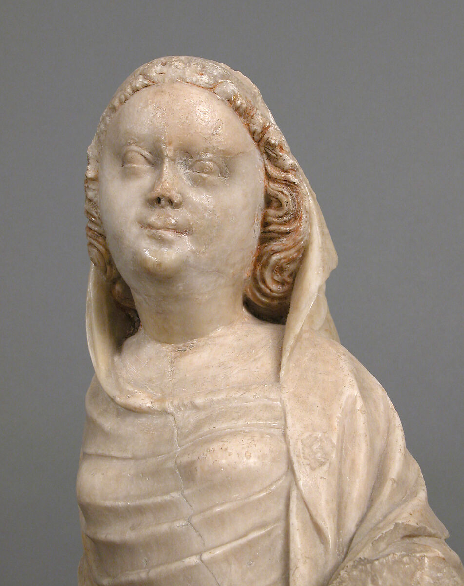 Virgin, Joan Avesta (Spanish, active Catalonia and southwest France, 1355–1390), Alabaster, traces of gilt, paint, French