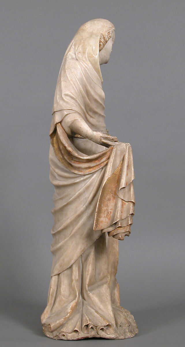 Virgin, Joan Avesta (Spanish, active Catalonia and southwest France, 1355–1390), Alabaster, traces of gilt, paint, French