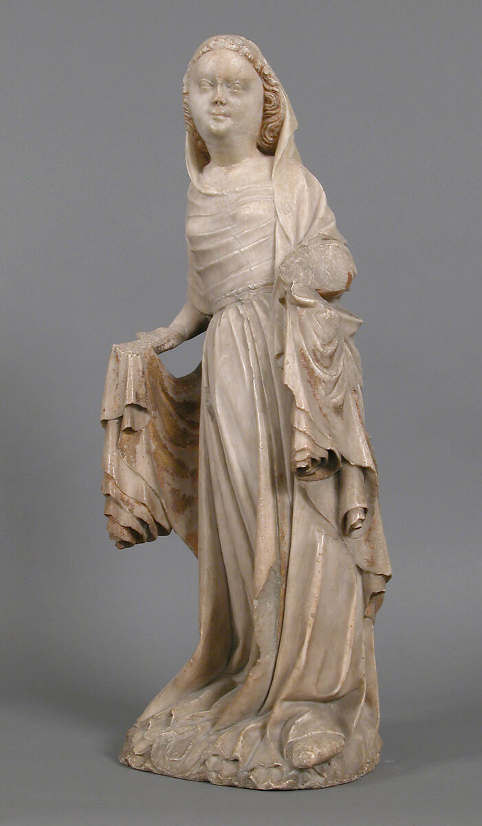 Virgin, Joan Avesta (Spanish, active Catalonia and southwest France, 1355–1390), Alabaster, traces of gilt, paint, French