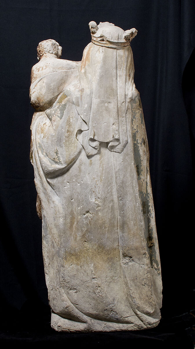 Standing Virgin and Child, Stone, paint, French
