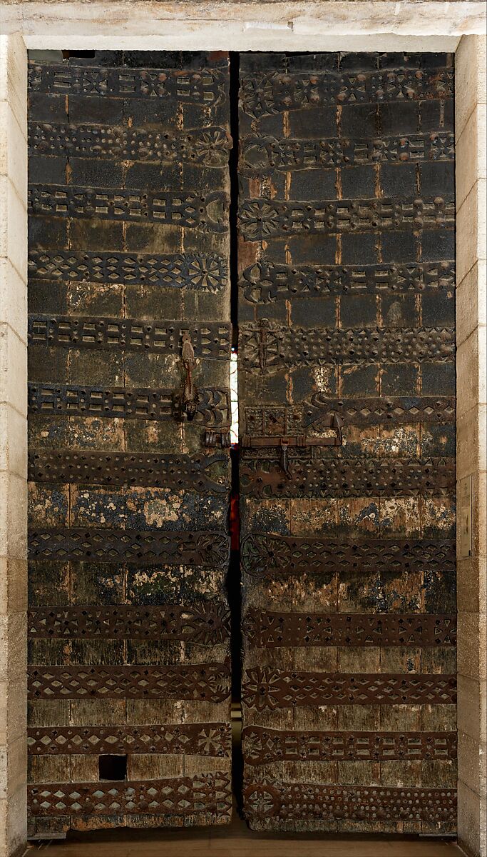 One of Two Doors with Ironwork, Oak and iron, French or Spanish