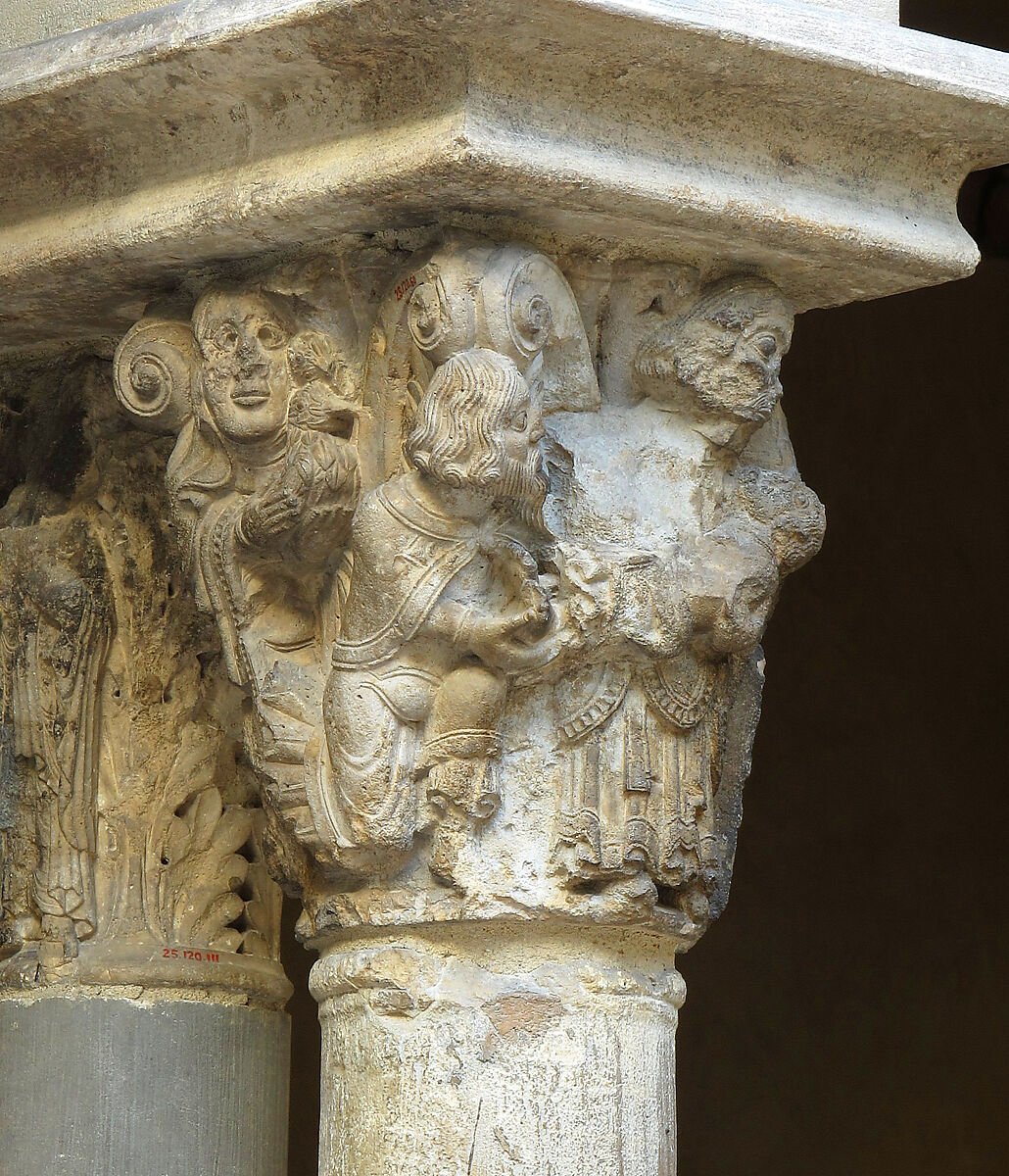 Capital with the Presentation of Christ in the Temple (from Saint-Guilhem Cloister), Limestone, French 