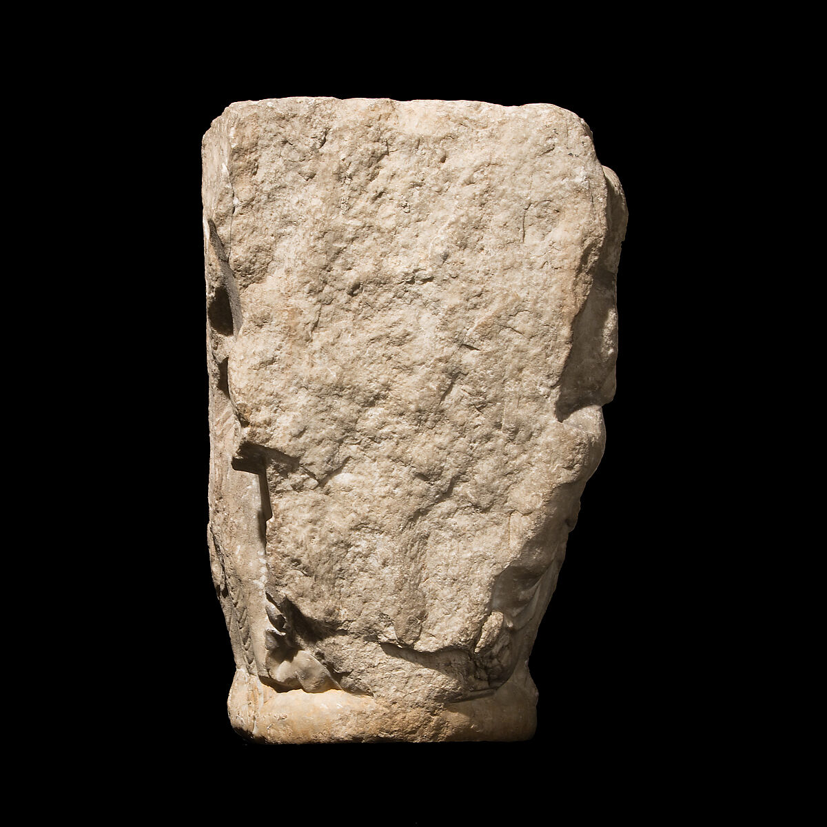 Double Capital Fragment with the Stoning of St. Stephen, Marble, French