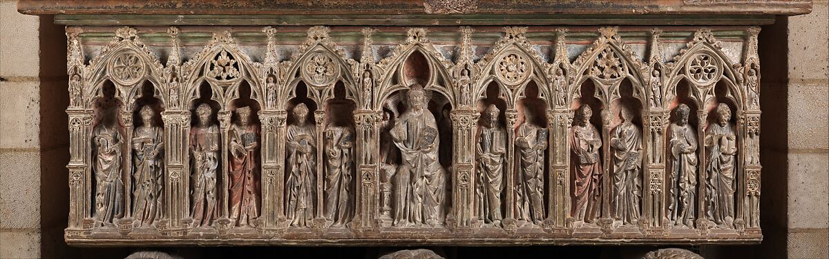 Tomb of Ermengol VII, Count of Urgell, Limestone, traces of paint, Catalan