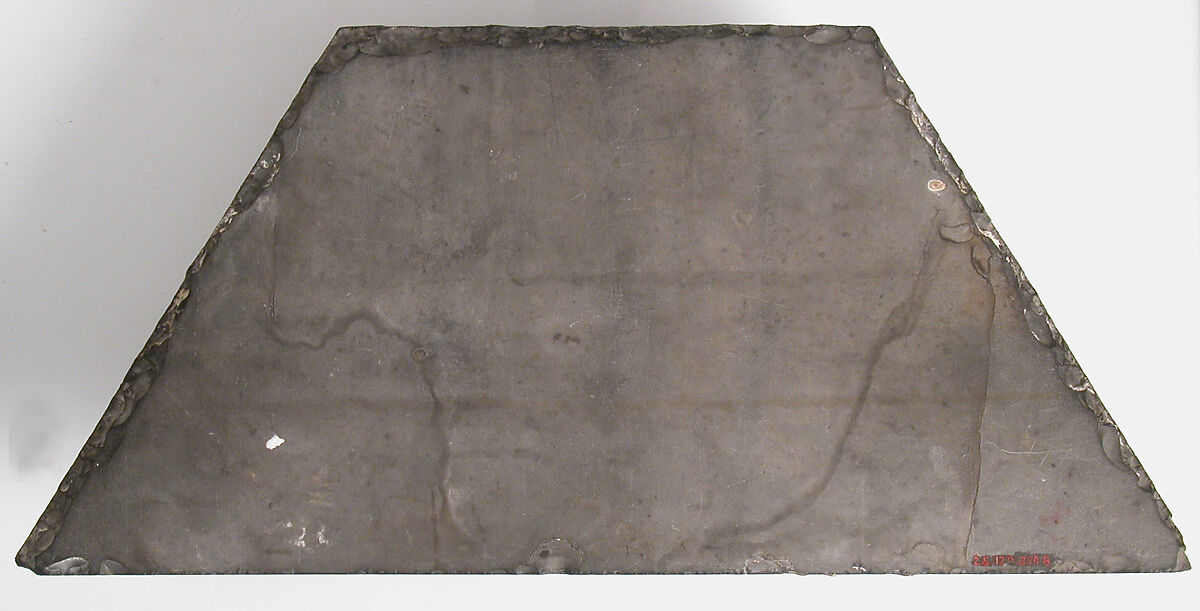 Tomb Plaque of Blanche of France (1328–92), daughter of Charles IV of France and Jeanne d'Evreux, Black marble with traces of paint and gilding, French