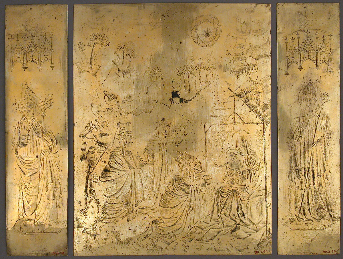 Plaque from Triptych, Copper-gilt, German