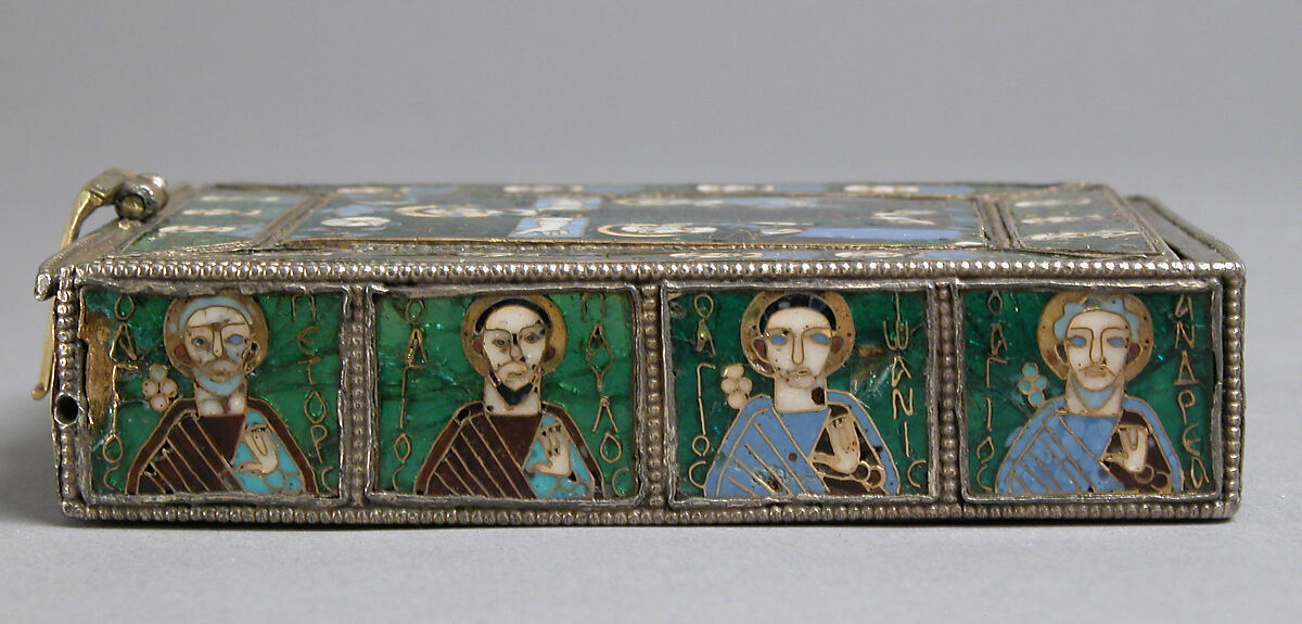 The Fieschi Morgan Staurotheke, Gilded silver, gold, enamel worked in cloisonné, and niello, Byzantine