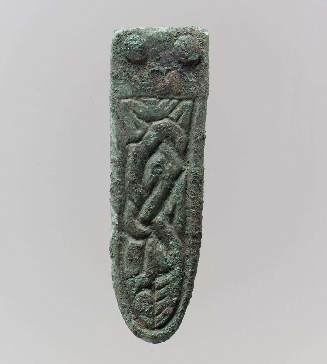 Strap End, Copper alloy, Frankish 