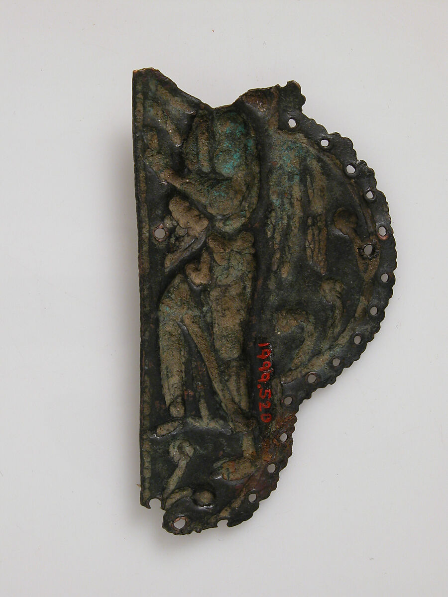 Morse Fragment with the Archangel Gabriel, Copper, gilt, French