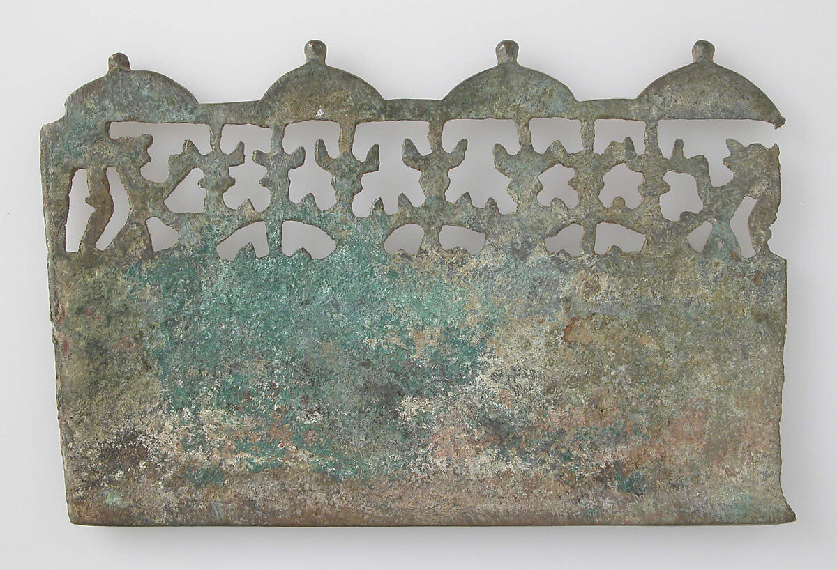 Panel from a Choros (lighting frame), Cast copper alloy, Byzantine 