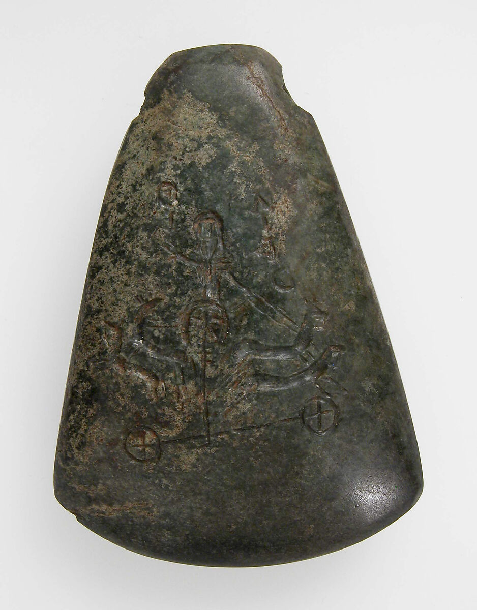 Axe Head, Stone, Byzantine (carving)