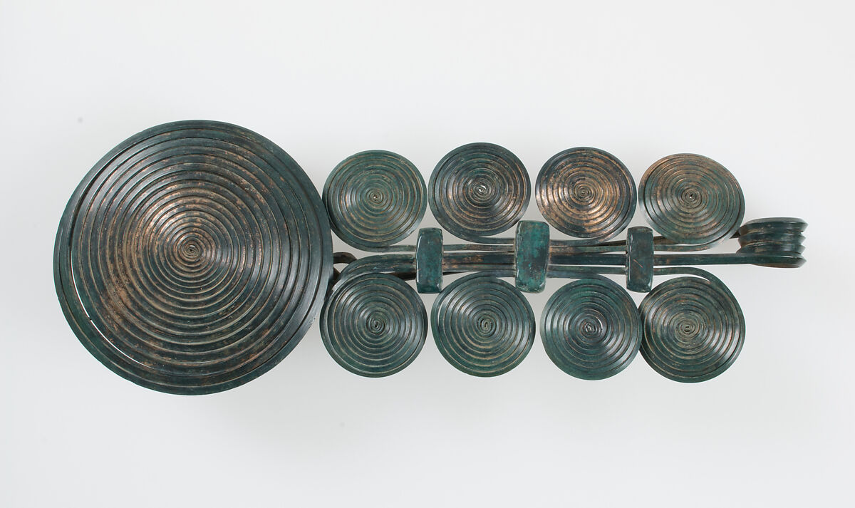Large Brooch with Spirals, Bronze, European