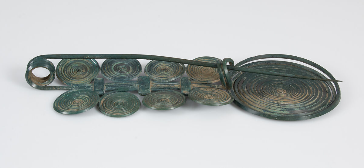 Large Brooch with Spirals, Bronze, European