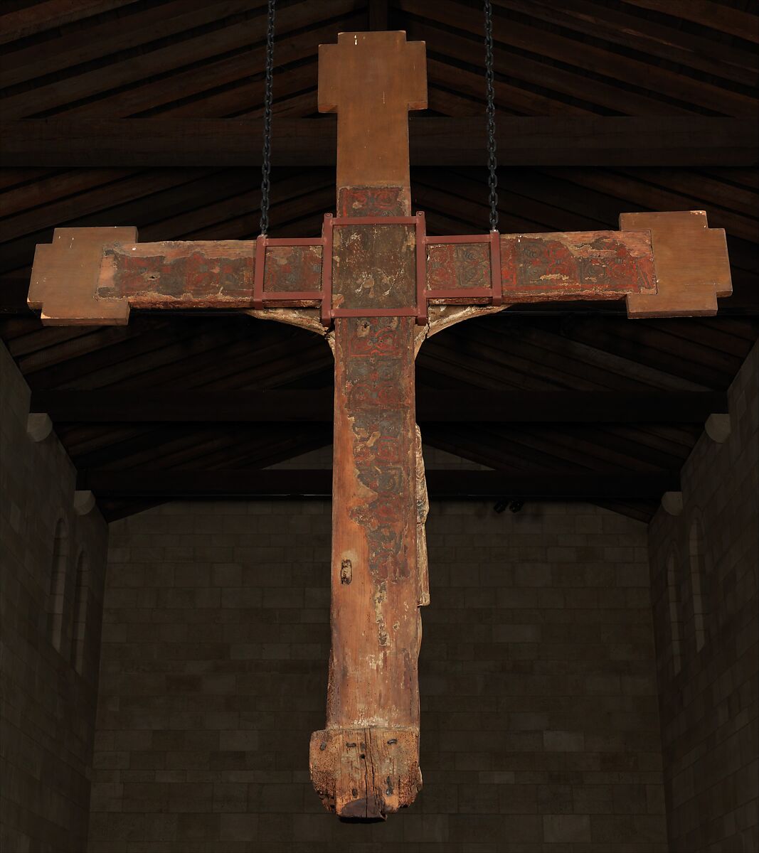 Crucifix, White oak with paint, gold leaf, and tin leaf (corpus); softwood with paint and tin leaf (cross), Spanish