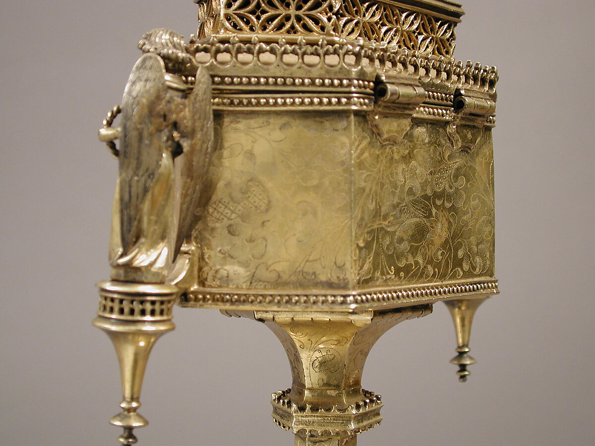 Footed Pyx, Silver, silver-gilt with opaque enamel, Spanish (?)