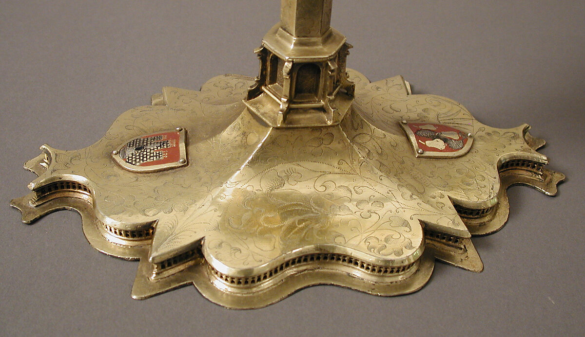 Footed Pyx, Silver, silver-gilt with opaque enamel, Spanish (?)