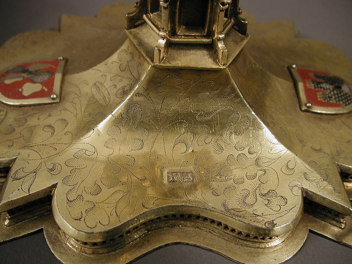 Footed Pyx, Silver, silver-gilt with opaque enamel, Spanish (?)