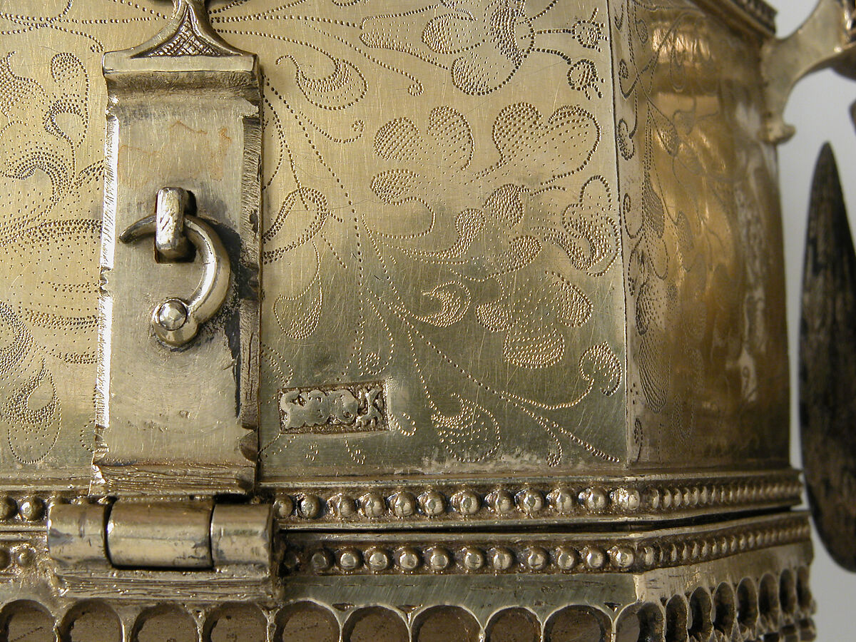 Footed Pyx, Silver, silver-gilt with opaque enamel, Spanish (?)