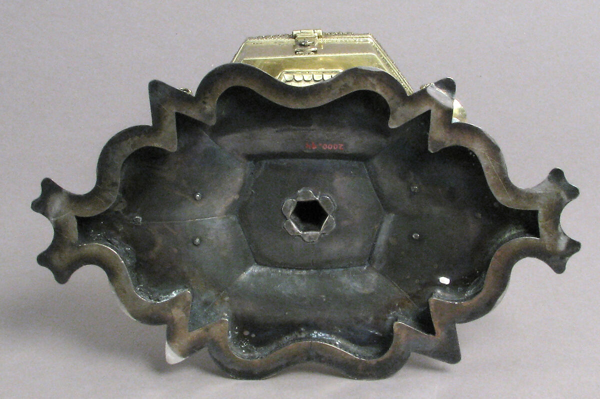 Footed Pyx, Silver, silver-gilt with opaque enamel, Spanish (?)