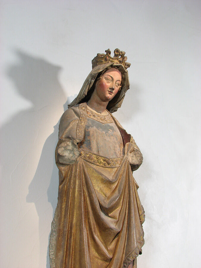 Virgin, Sandstone with original paint and gilding, German