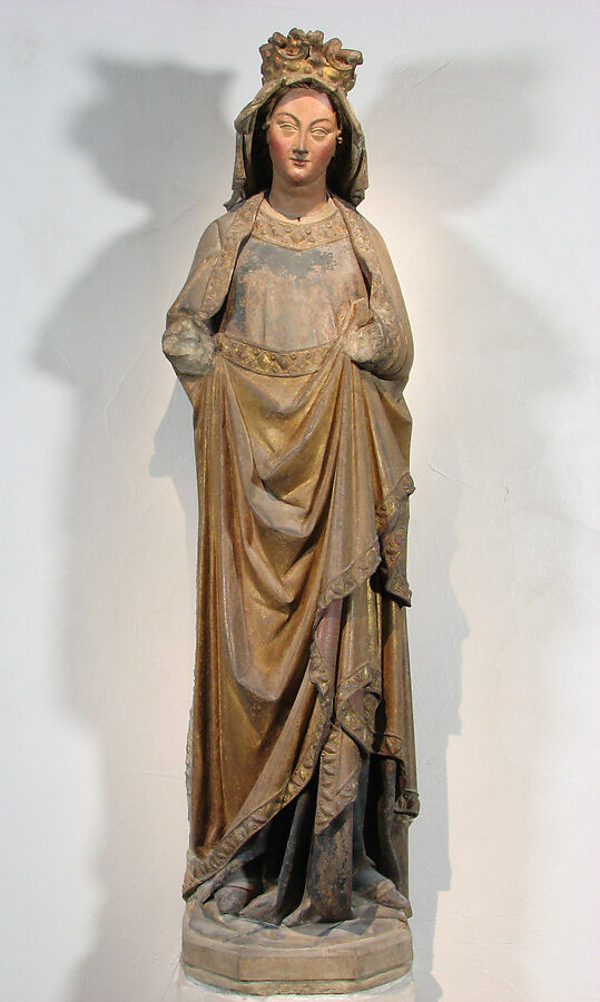 Virgin, Sandstone with original paint and gilding, German