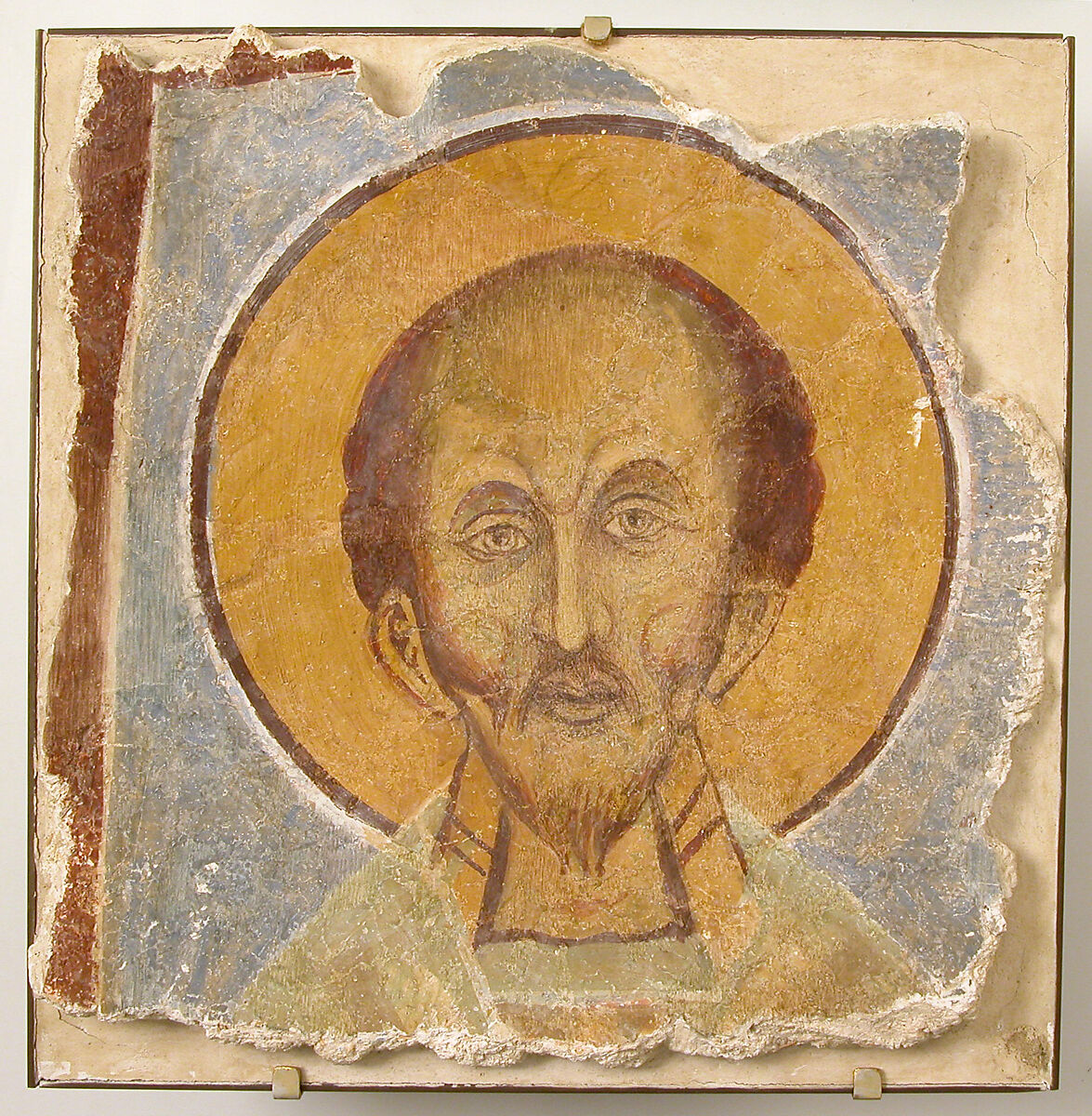 Wall Painting of Male Saint, Fresco, Byzantine 