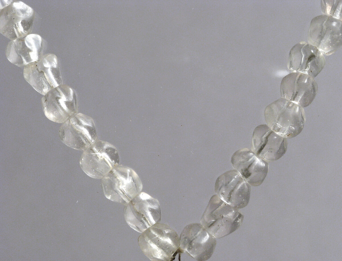 Necklace and Pendant Cross, Rock crystal, silver mount, Coptic (Egypt)