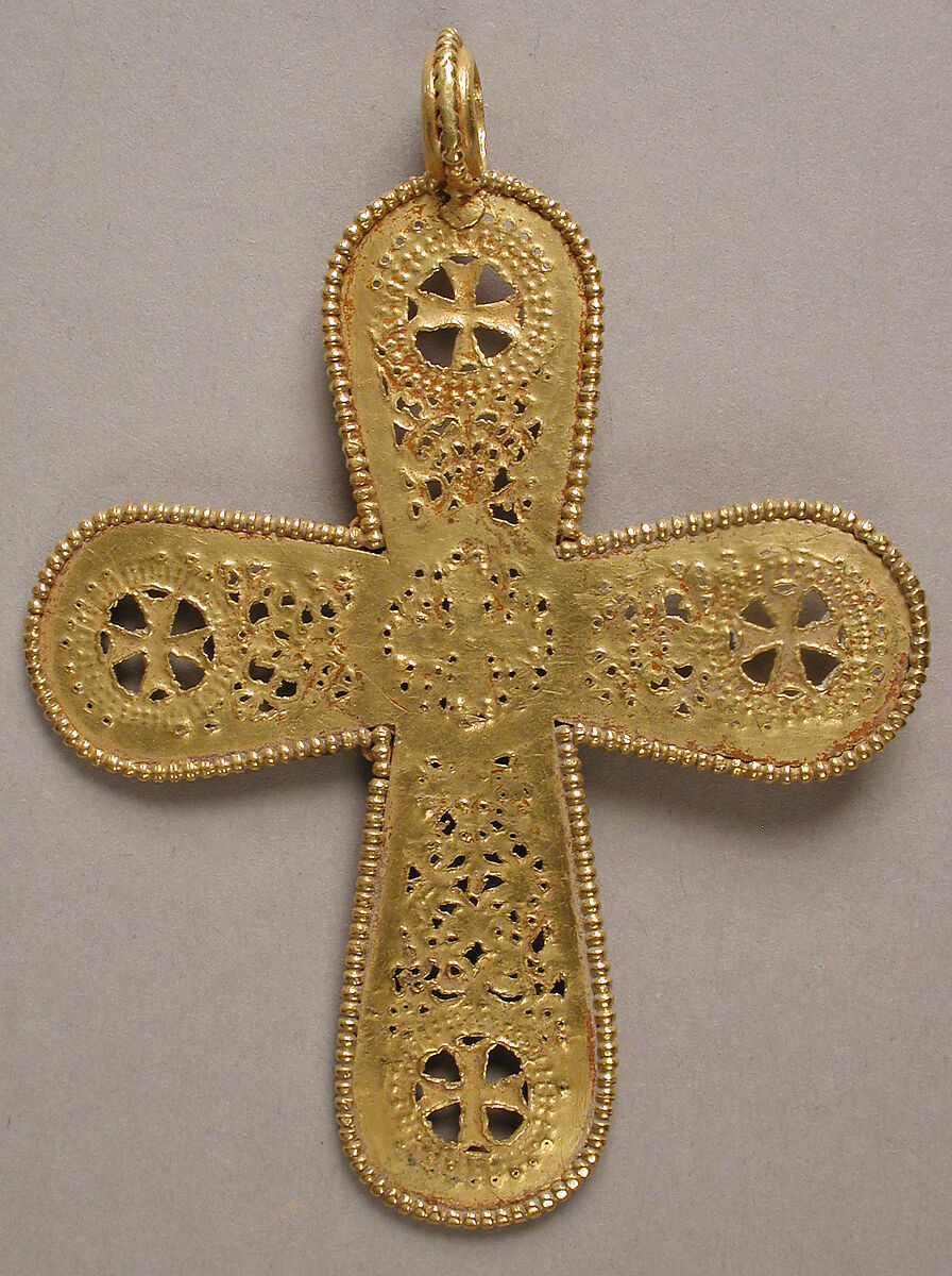 Gold Cross Pendant, Gold, Byzantine