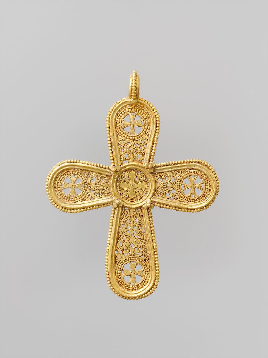 Gold Cross Pendant, Gold, Byzantine 