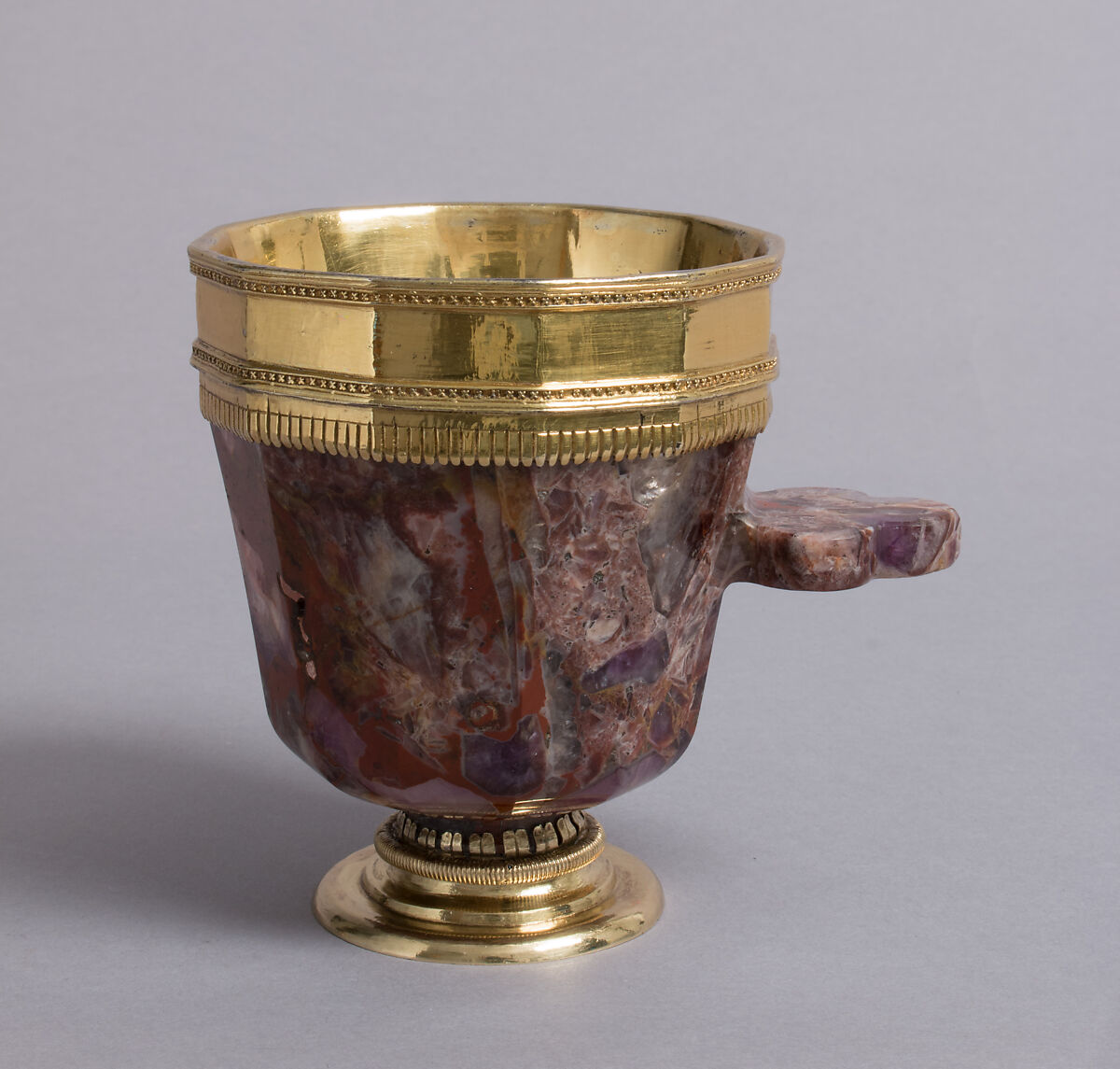 Jasper Cup with Gilded-Silver Mounts, Jasper, silver gilt mount and foot, Bohemian