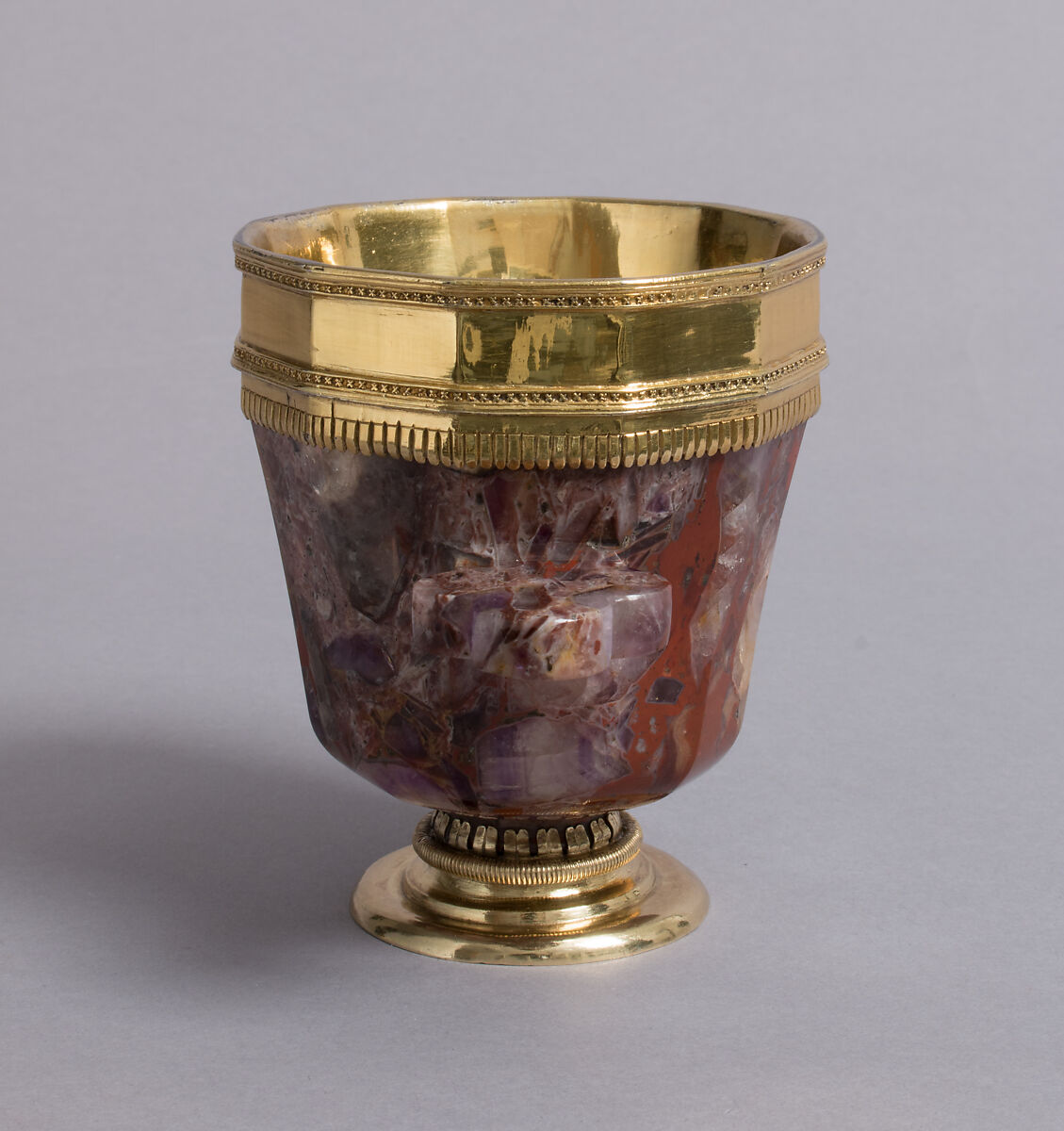 Jasper Cup with Gilded-Silver Mounts, Jasper, silver gilt mount and foot, Bohemian