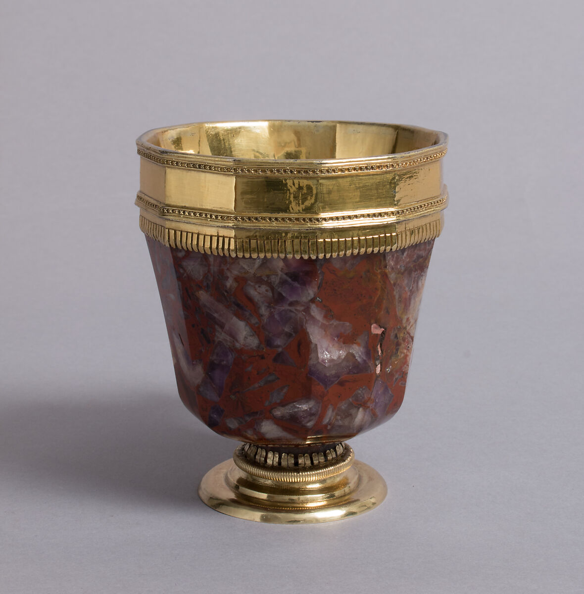 Jasper Cup with Gilded-Silver Mounts, Jasper, silver gilt mount and foot, Bohemian