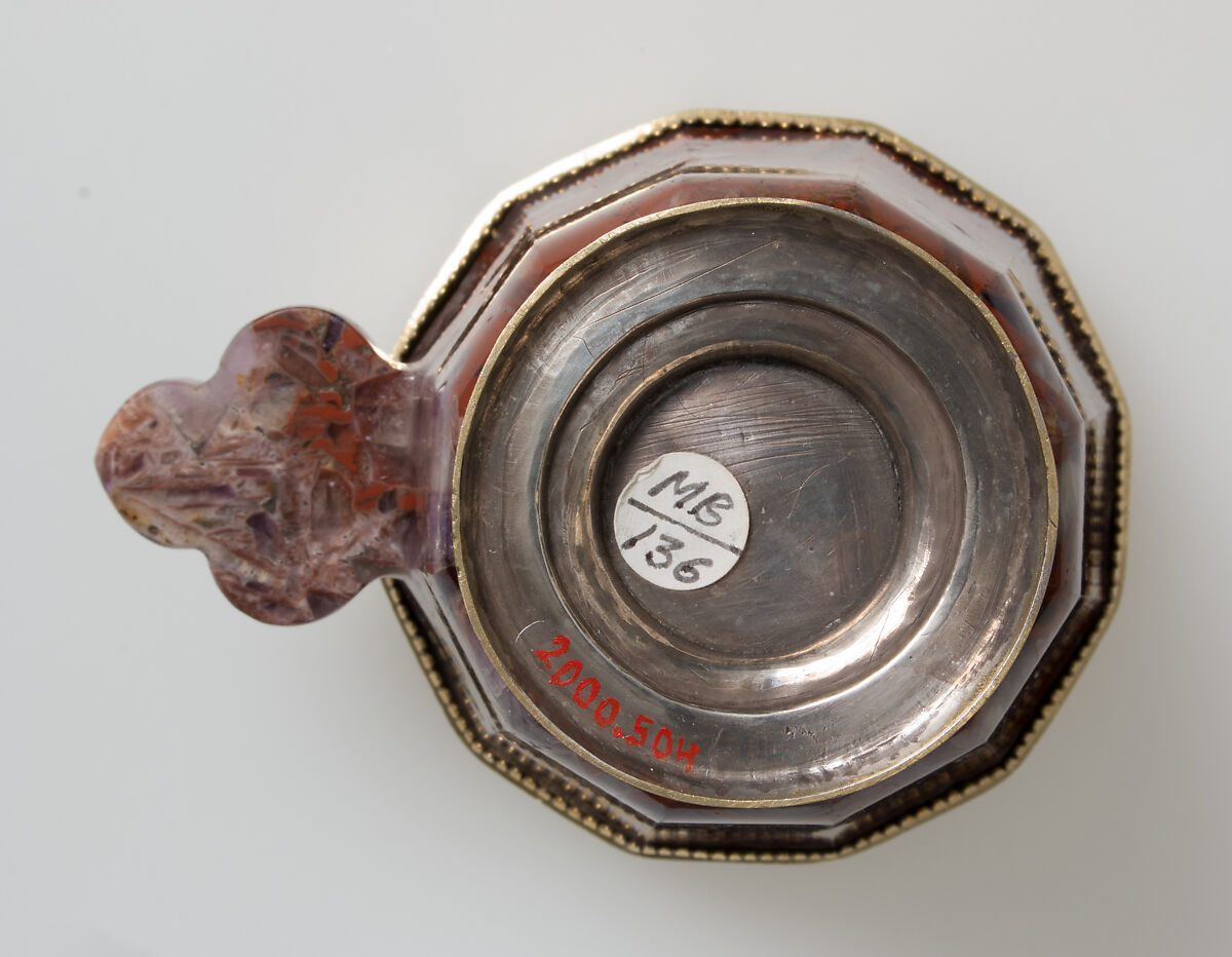 Jasper Cup with Gilded-Silver Mounts, Jasper, silver gilt mount and foot, Bohemian